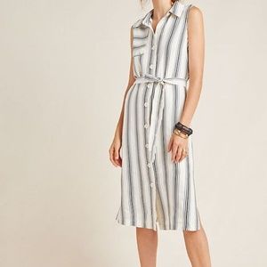 Anthropologie Maeve Esther Striped Shirtdress Sz 0